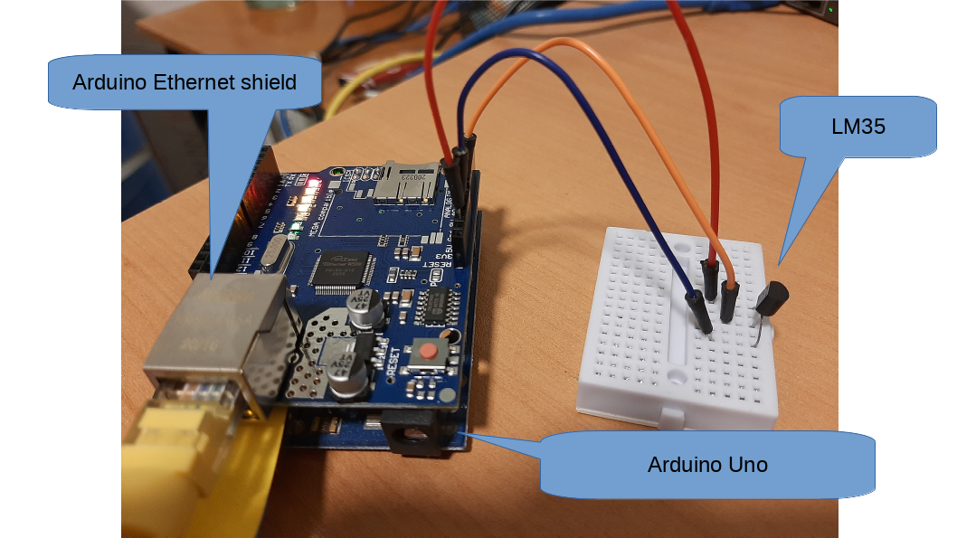 Arduino Uno and LM35 temperature sensor